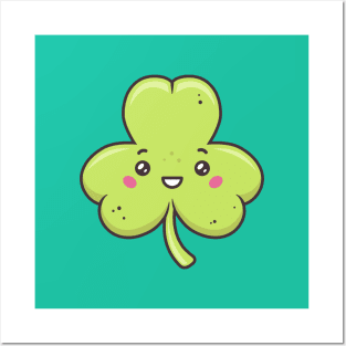 Kawaii Shamrock Posters and Art